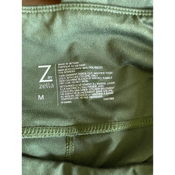Z by Zella Green Full Length Leggings Size Medium Gym Workout Active Athleisure - Picture 3 of 8
